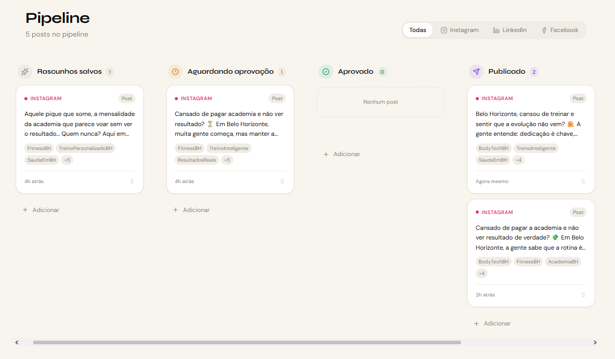 Organize seu calendário editorial