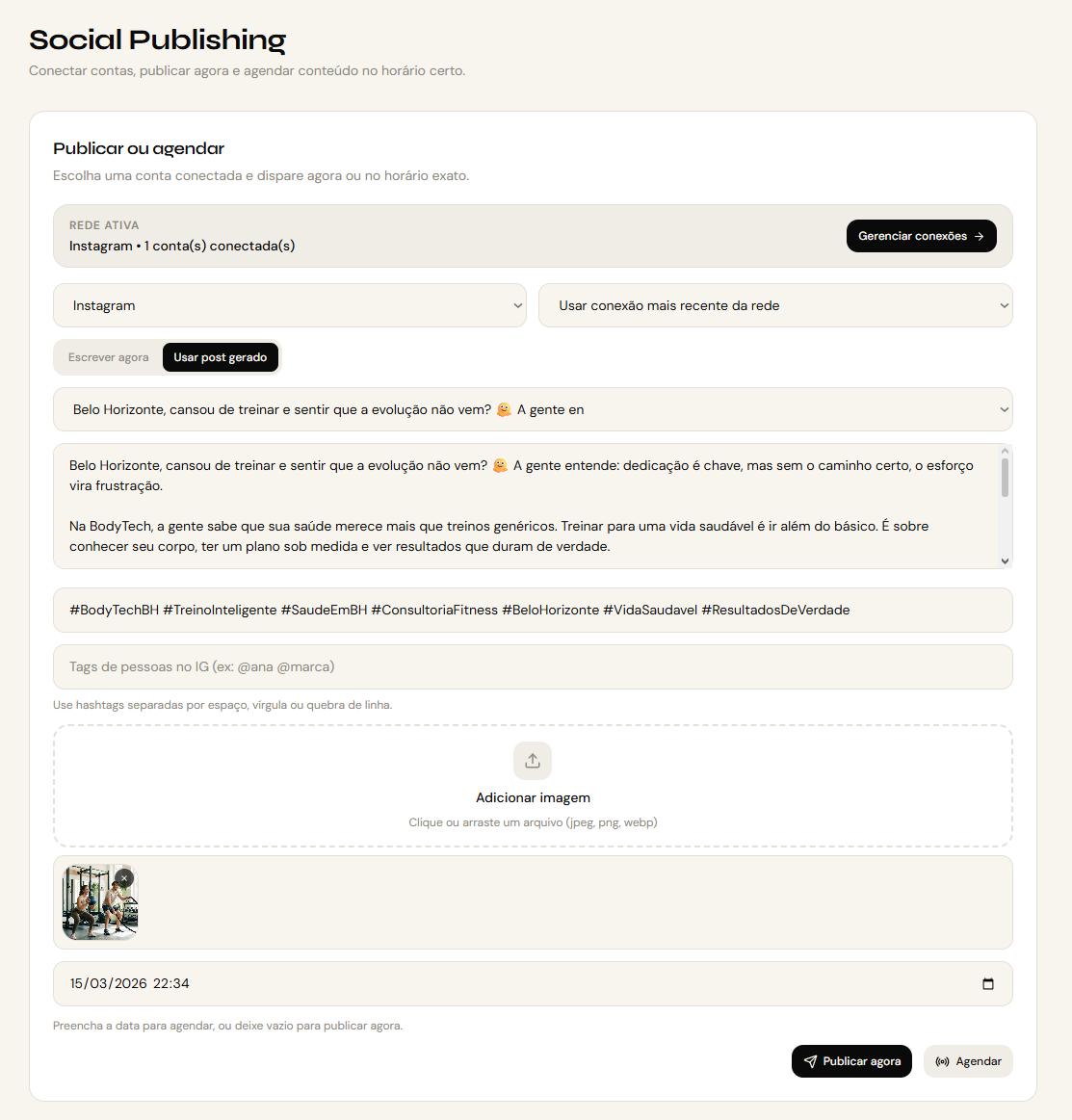 Publique em múltiplas plataformas